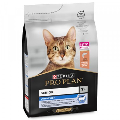 PRO PLAN GATO LONGEVIS SENIOR 7+ SALMÃO - 3KG