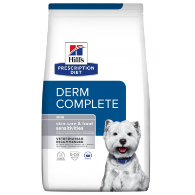 HILL'S PRESCRIPTION DIET CÃO DERM COMPLETE MINI 1KG