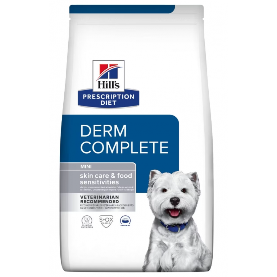HILL'S PRESCRIPTION DIET CÃO DERM COMPLETE MINI 6KG HILL'S PRESCRIPTION DIET CÃO DERM COMPLETE MINI 6KG