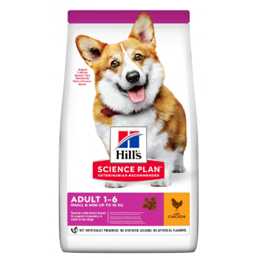 HILL'S SCIENCE PLAN CÃO ADULT SMALL&MINI CHICKEN 3kg HILL'S SCIENCE PLAN CÃO ADULT SMALL&MINI CHICKEN 3kg