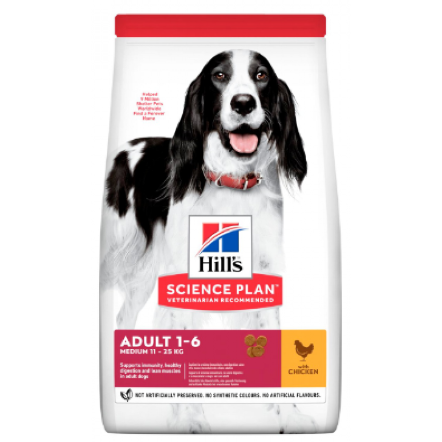 HILL'S SCIENCE PLAN CÃO ADULT MEDIUM CHICKEN 14kg HILL'S SCIENCE PLAN CÃO ADULT MEDIUM CHICKEN 14kg