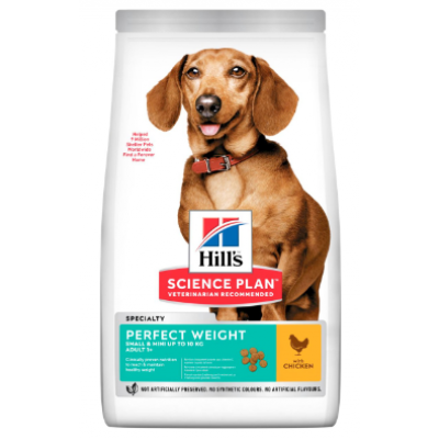 HILL'S SCIENCE PLAN ADULT CÃO PERFECT WEIGHT  SMALL&MINI CHICKEN 1,5 kg