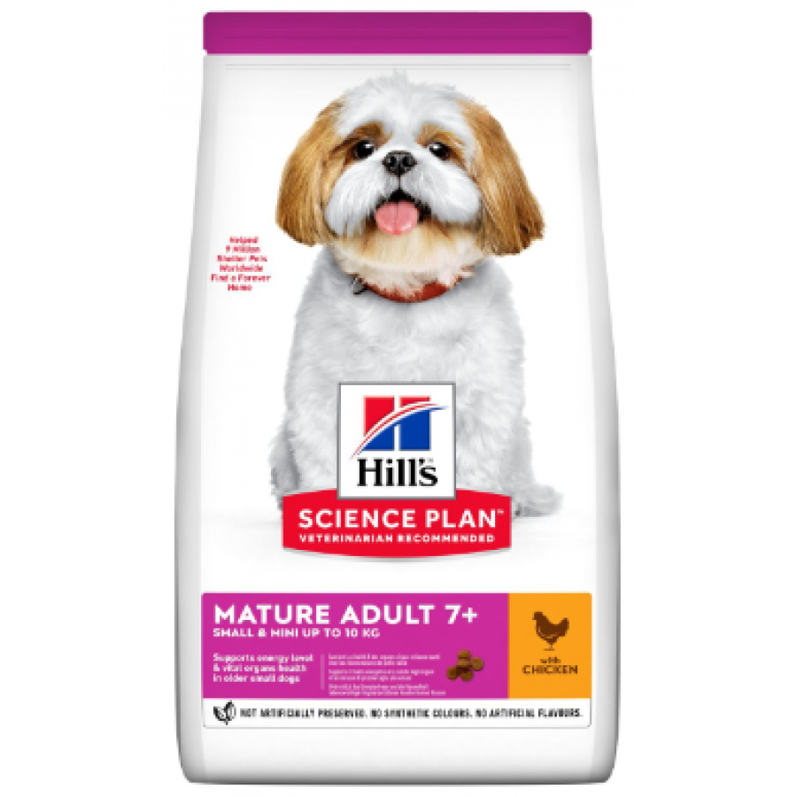 HILL'S SCIENCE PLAN MATURE ADULT 7+ CÃO SMALL&MINI CHICKEN 1,5 kg HILL'S SCIENCE PLAN MATURE ADULT 7+ CÃO SMALL&MINI CHICKEN 1,5 kg