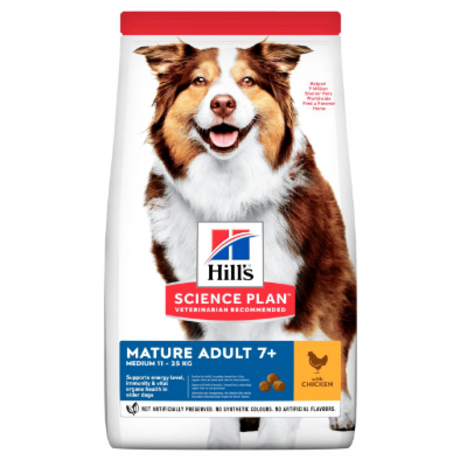 HILL'S SCIENCE PLAN MATURE ADULT 7+ CÃO MEDIUM CHICKEN 14kg HILL'S SCIENCE PLAN MATURE ADULT 7+ CÃO MEDIUM CHICKEN 14kg