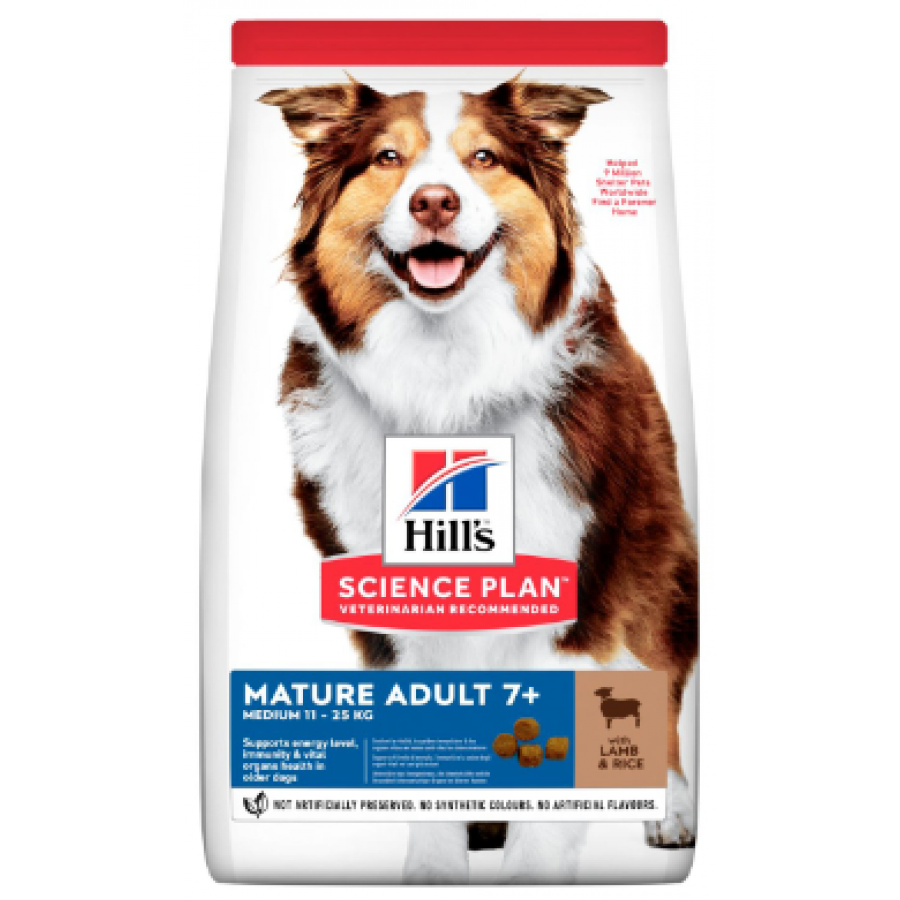 HILL'S SCIENCE PLAN MATURE ADULT 7+ CÃO MEDIUM LAMB&RICE14kg HILL'S SCIENCE PLAN MATURE ADULT 7+ CÃO MEDIUM LAMB&RICE14kg
