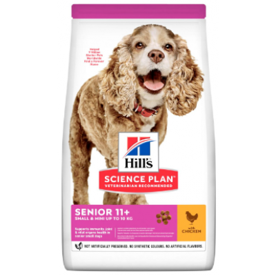 HILL'S SCIENCE PLAN  SENIOR 11+ CÃO SMALL&MINI CHICKEN 1,5 kg