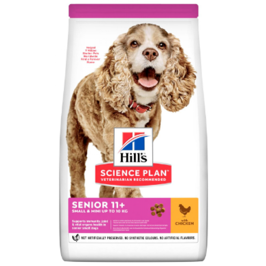 HILL'S SCIENCE PLAN SENIOR 11+ CÃO SMALL&MINI CHICKEN 1,5 kg HILL'S SCIENCE PLAN SENIOR 11+ CÃO SMALL&MINI CHICKEN 1,5 kg