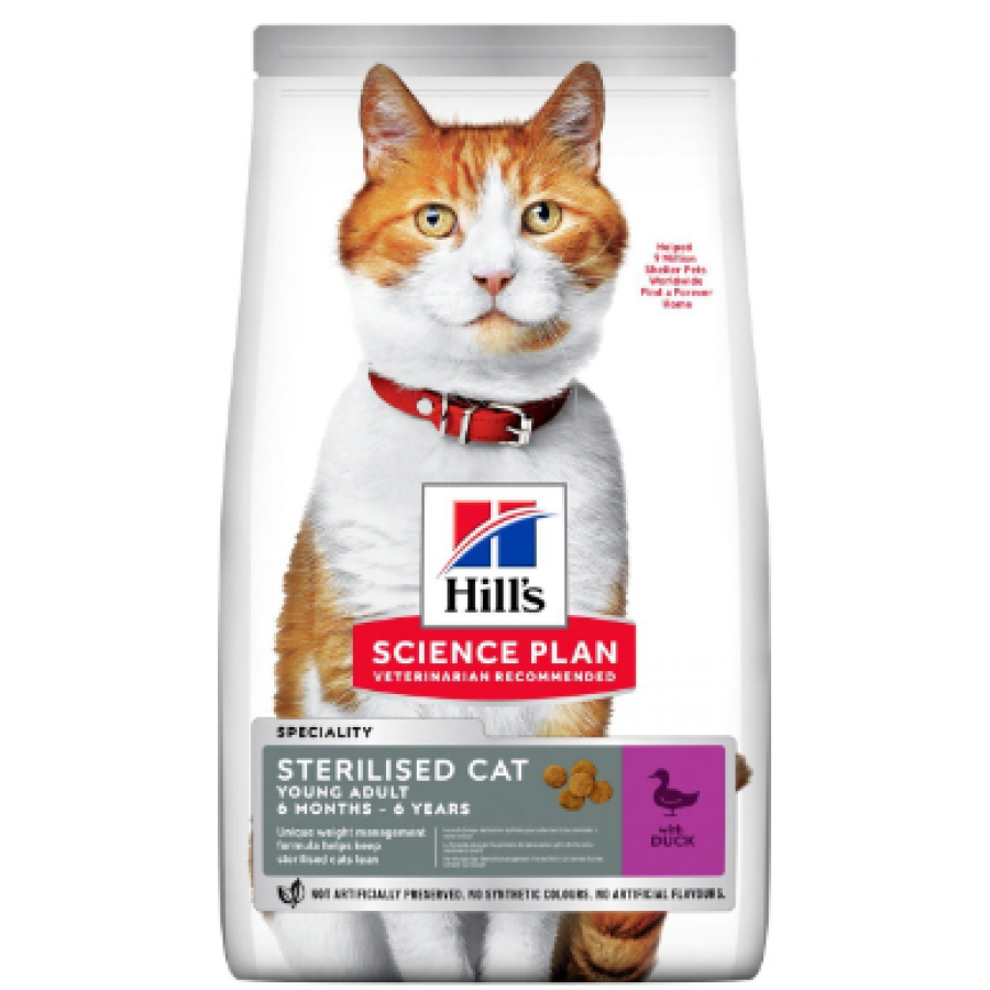 HILL'S SCIENCE PLAN STERILISED GATO YOUNG ADULT DUCK 7KG HILL'S SCIENCE PLAN STERILISED GATO YOUNG ADULT DUCK 7KG