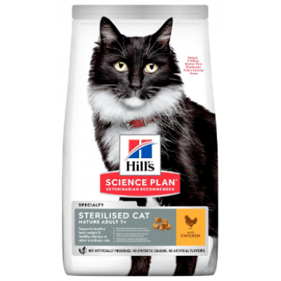HILL'S SCIENCE PLAN GATO MATURE ADULT 7+ STERILISED CHICKEN 1,5KG