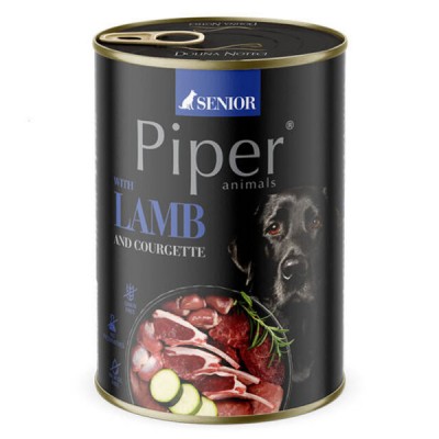 PIPER - CÃO SENIOR EM PATÊ COM BORREGO E CURGETE- 400 GR