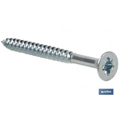 PARAFUSO ROSCA DE MADEIRA POZIDRIVE DIN ZINCADO 7505A M-2,5X10 -CX 1000 UNIDADES