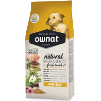 OWNAT CLASSIC CÃO LAMB RICE  4KG