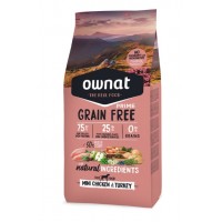 OWNAT GF PRIME CÃO MINI ADULTO CHICKEN & TURKEY  3KG