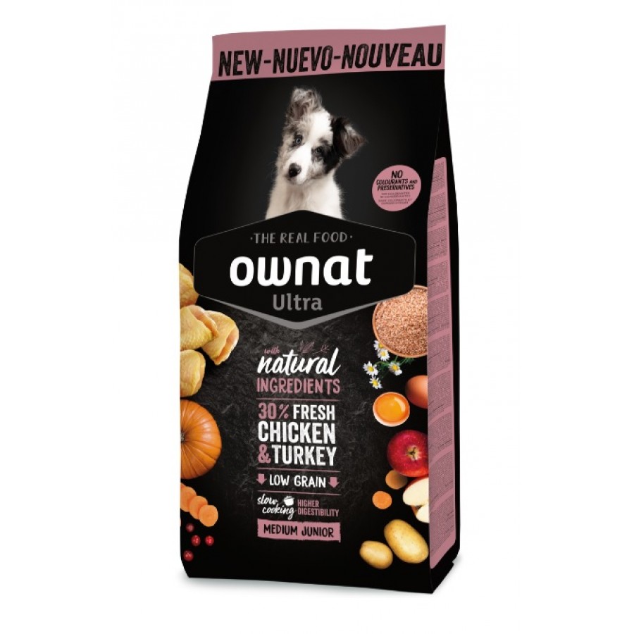 OWNAT ULTRA CÃO MEDIUM JUNIOR 1KG OWNAT ULTRA CÃO MEDIUM JUNIOR 1KG