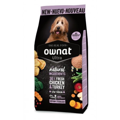 OWNAT ULTRA CÃO MEDIUM STERILIZED 14KG