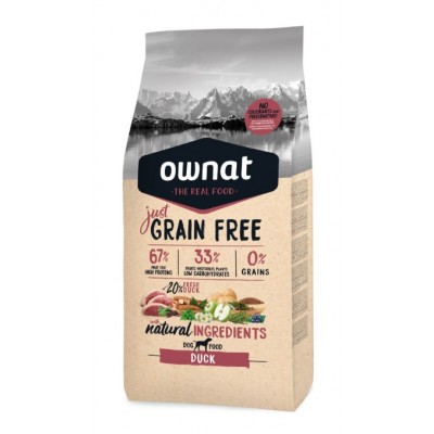 OWNAT JUST GF CÃO ADULTO DUCK 14KG