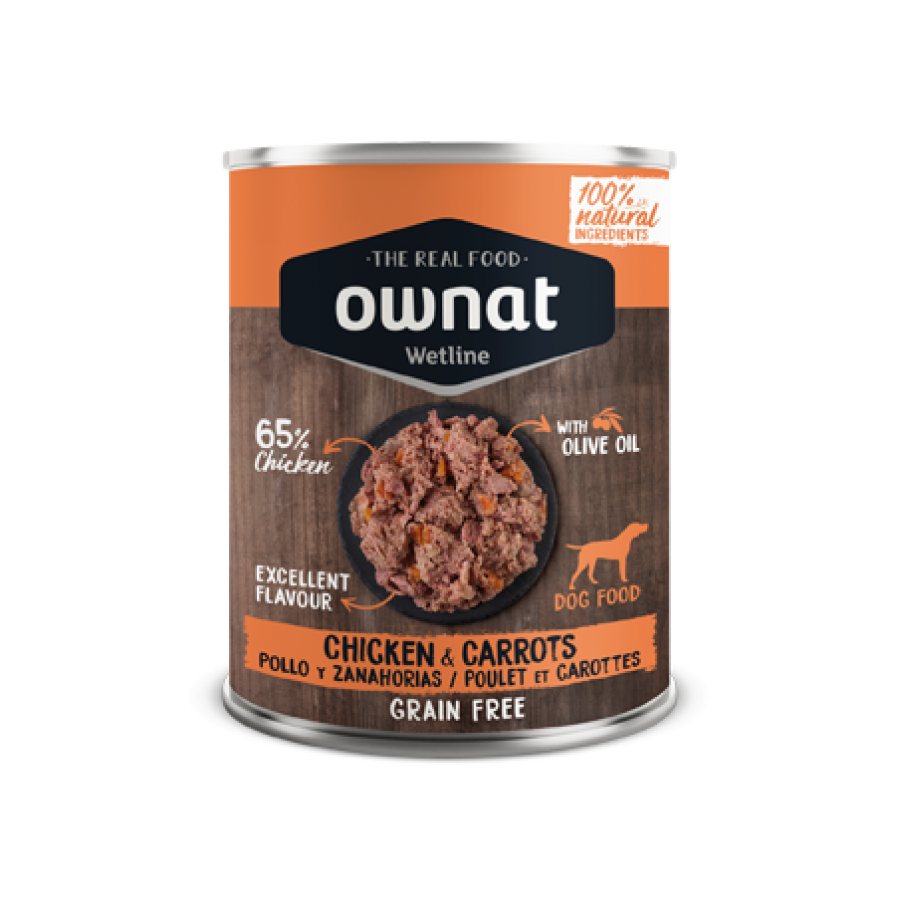 OWNAT WET CAO FRANGO E CENOURAS 395 GR OWNAT WET CAO FRANGO E CENOURAS 395 GR