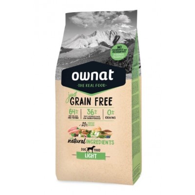OWNAT JUST GF CÃO ADULTO LIGHT 3KG