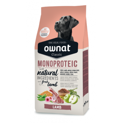 OWNAT CLASSIC CÃO MONOPROTEIC LAMB 12KG