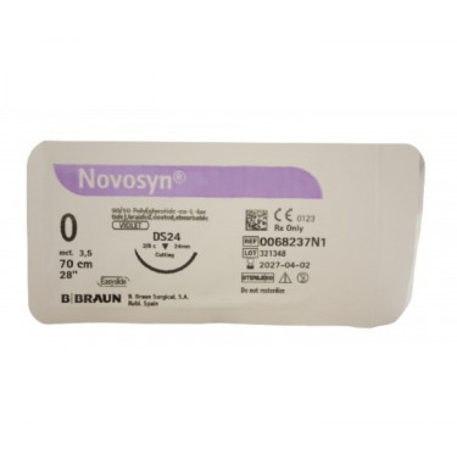 FIO SINTETICO MULTIFILAMENTO NOVOSYN VIOTETA 0 DS24 70CM G0068237N1 - (caixa 12 unidades) FIO SINTETICO MULTIFILAMENTO NOVOSYN VIOTETA 0 DS24 70CM G0068237N1 - (caixa 12 unidades)