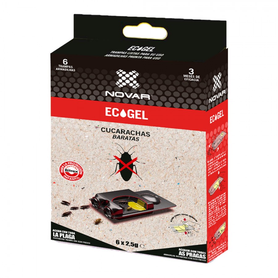 ECOGEL ARMADILHA BARATAS 15GR - KIT 6 ECOGEL ARMADILHA BARATAS 15GR - KIT 6