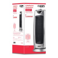 AQUECEDOR DE TORRE CERÂMICO OSCILANTE MODELO PRATA 1000 - 2000 W AQUECEDOR DE TORRE CERÂMICO OSCILANTE MODELO PRATA 1000 - 2000 W