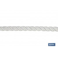 CORDA MULTIFILAMENTO 100% POLIESTER BRANCO 20MM - ROLO 100MT CORDA MULTIFILAMENTO 100% POLIESTER BRANCO 20MM - ROLO 100MT