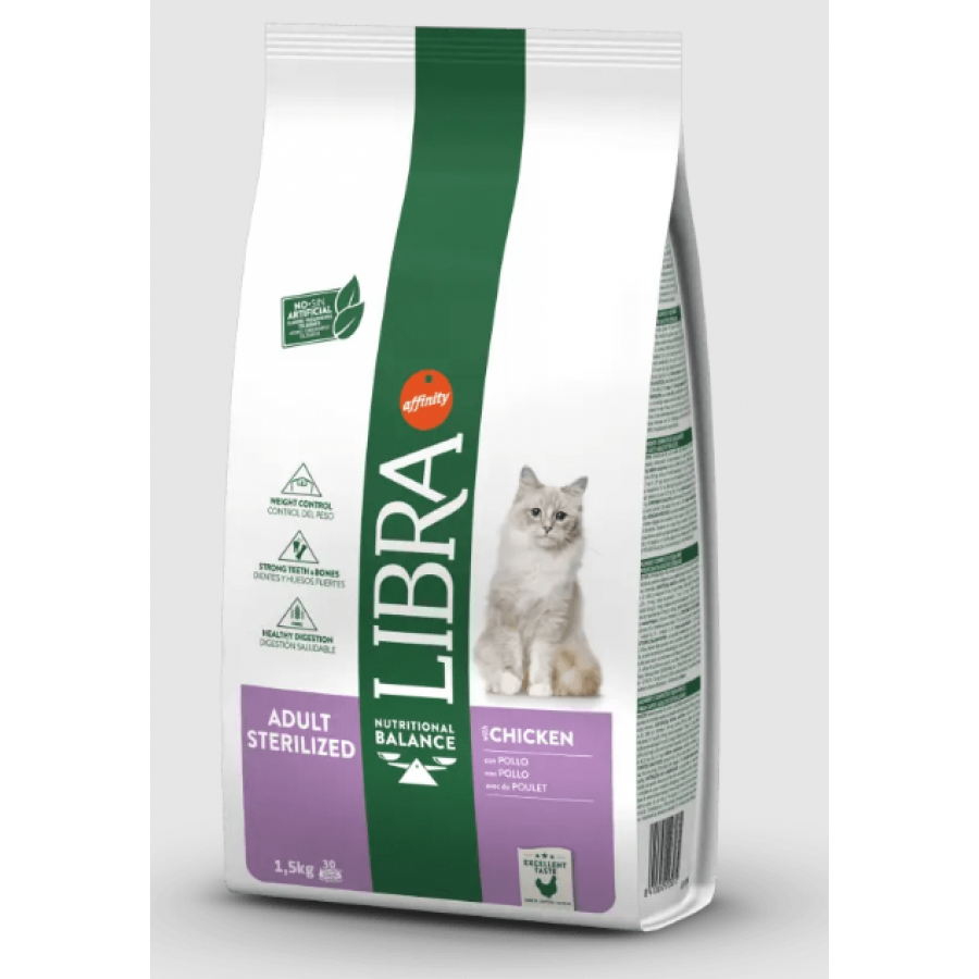 LIBRA GATO ADULTO ESTERILIZADO FRANGO - SC 1,5 KILOS LIBRA GATO ADULTO ESTERILIZADO FRANGO - SC 1,5 KILOS
