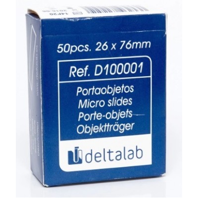 LAMINAS PARA MICROSCÓPIO 26X76MM D100001 - 50 UNIDADES