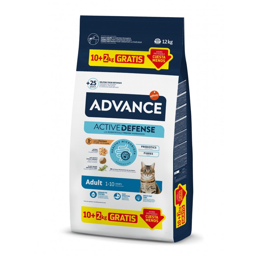 ADVANCE GATO ADULTO CHICKEN & RICE - 10+2KG ADVANCE GATO ADULTO CHICKEN & RICE - 10+2KG