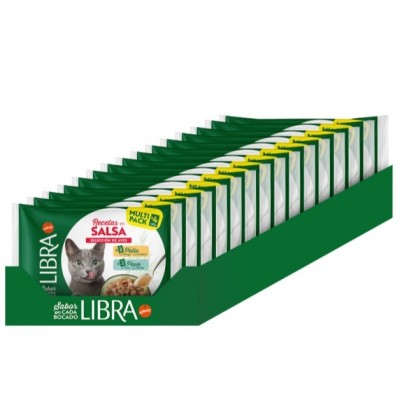 LIBRA GATO WET MOLHO FRANGO&PERU-  60X85GR ( PACK JUMBO )
