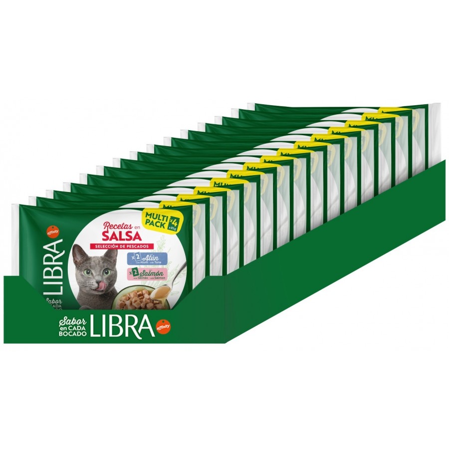 LIBRA GATO WET MOLHO SALMÃO&ATUM- 60X85GR ( PACK JUMBO ) LIBRA GATO WET MOLHO SALMÃO&ATUM- 60X85GR ( PACK JUMBO )