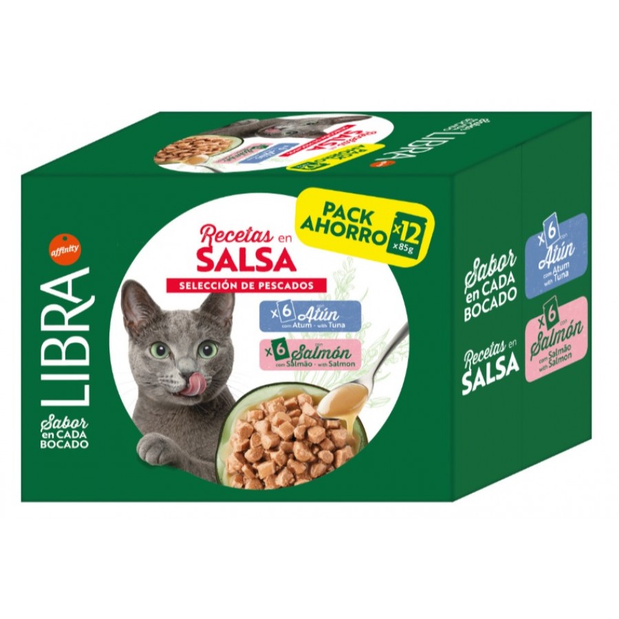 LIBRA GATO WET MOLHO SALMÃO&ATUM - 12X85GR ( PACK ) LIBRA GATO WET MOLHO SALMÃO&ATUM - 12X85GR ( PACK )