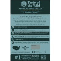 TASTE OF WILD CAO ADULTO APPALACHIAN VALLEY SMALL BREED VEADO - SC 12,2KG TASTE OF WILD CAO ADULTO APPALACHIAN VALLEY SMALL BREED VEADO - SC 12,2KG
