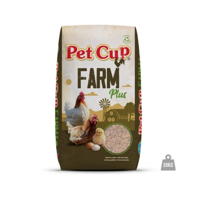 PETCUP FARMPLUS FRANGAS RECRIA - 20KG