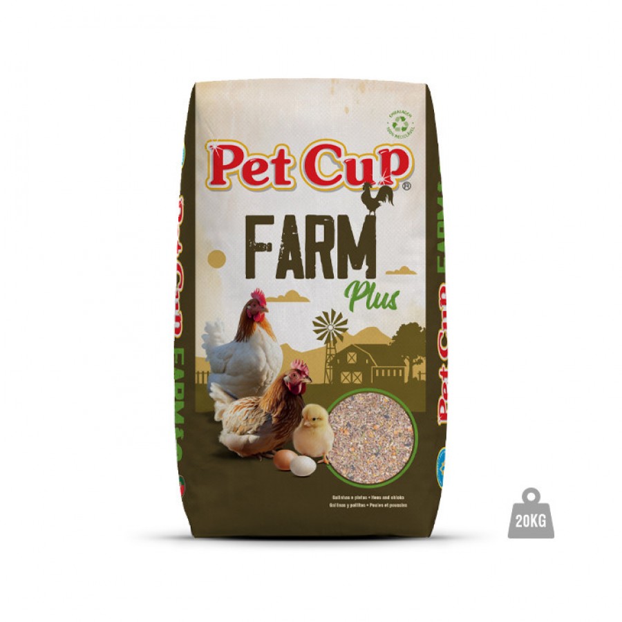 PETCUP FARMPLUS FRANGAS RECRIA - 20KG PETCUP FARMPLUS FRANGAS RECRIA - 20KG