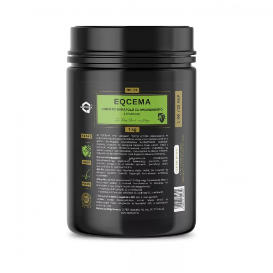 EQCEMA – SUPLEMENTO COMPLEXO PARA CUIDADOS COM A PELE E REFORÇO IMUNITÁRIO PARA CAVALOS- 1KG EQCEMA – SUPLEMENTO COMPLEXO PARA CUIDADOS COM A PELE E REFORÇO IMUNITÁRIO PARA CAVALOS- 1KG