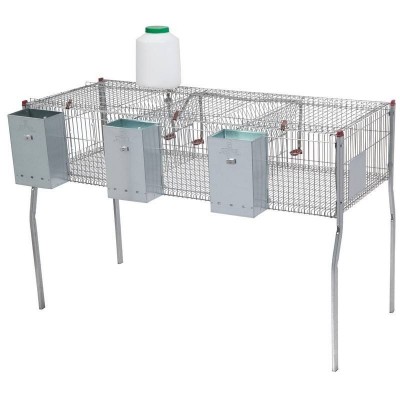 JAULA CO.COELHOS PENTA 3-METAL 1 PISO C/ 0 NINHOS