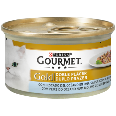 PURINA GATO GOURMET GOLD DUPLO PRAZER PEIXE DO OCEANO - 85GR