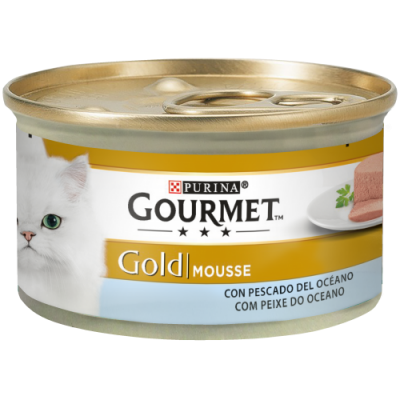 PURINA GATO GOURMET GOLD MOUSSE PEIXE DO OCEANO - 85GR
