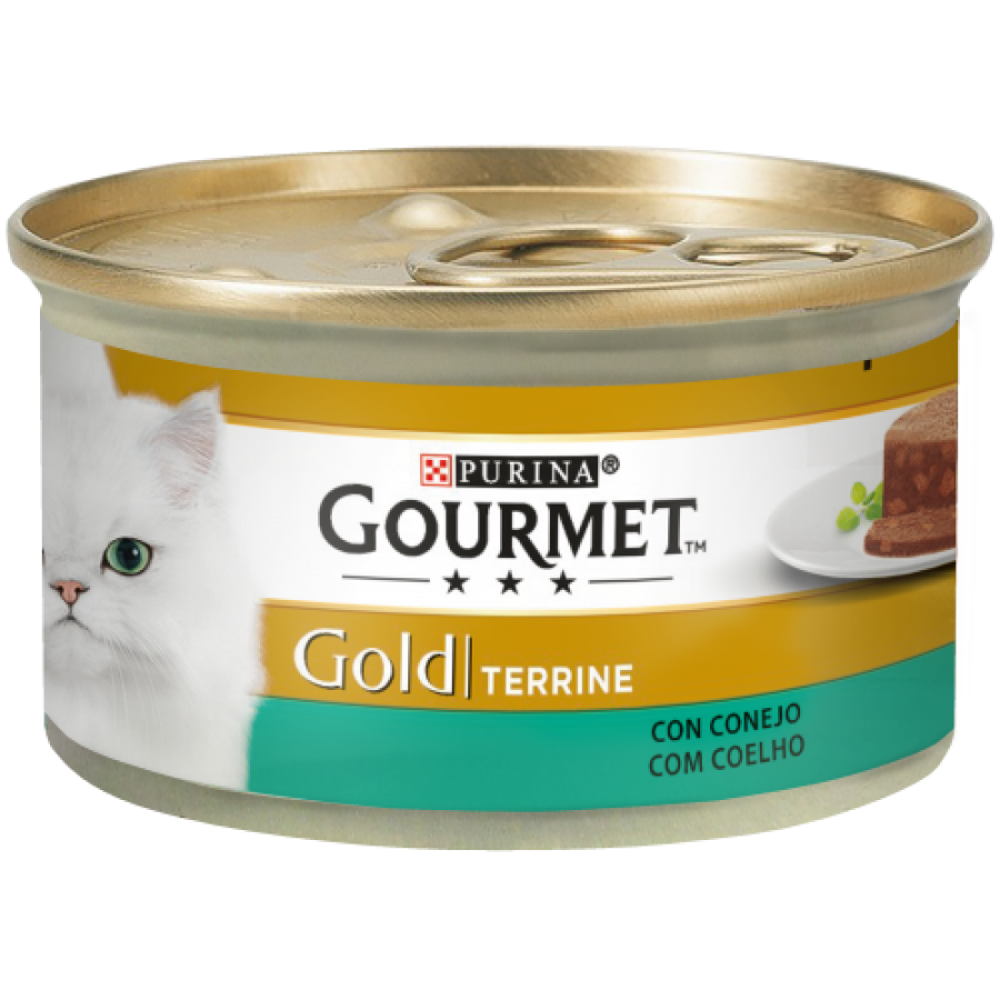 PURINA GATO GOURMET GOLD TERRINE COELHO - 85GR PURINA GATO GOURMET GOLD TERRINE COELHO - 85GR