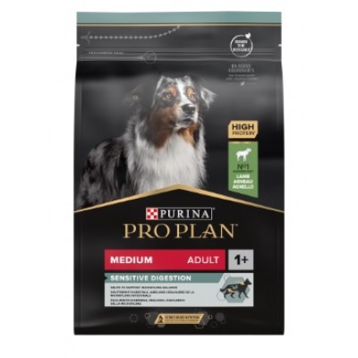 PRO PLAN CAO SENSITIVE DIGESTION MEDIUM ADULTO BORREGO 3KG