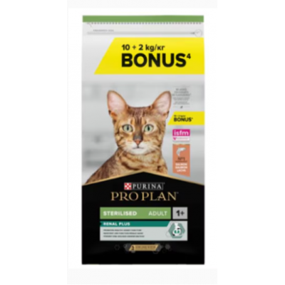 PRO PLAN GATO ADULTO ESTERILIZADO RENAL PLUS -SALMAO 10+ 2 KG GRATIS