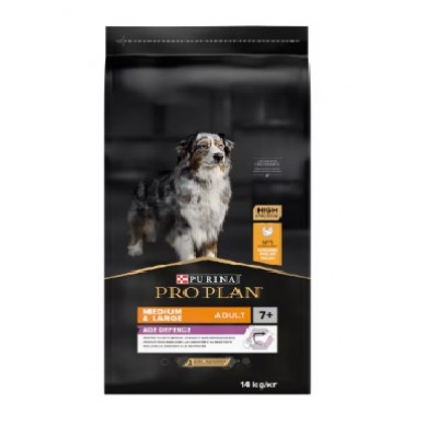 PRO PLAN CAO AGE DEFENCE MEDIUM LARGE ADULTO 7+FRANGO  14KG