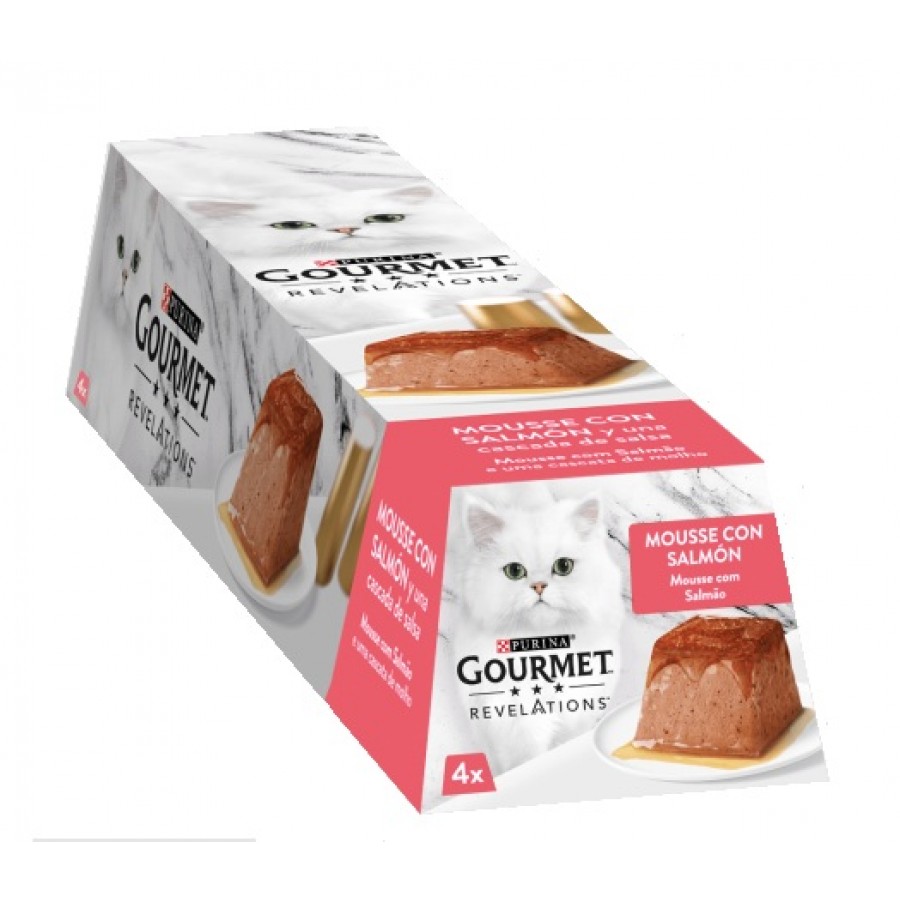 PURINA GATO GOURMET REVELATIONS MOUSSE SALMÃO (4x57GR)