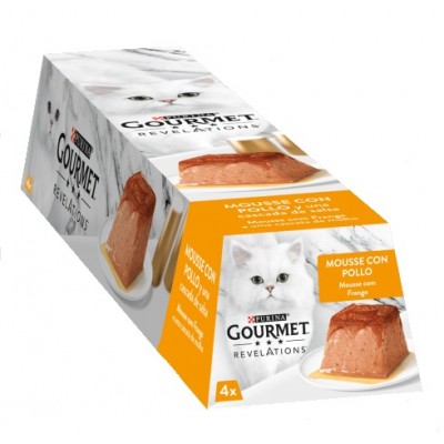 PURINA GATO GOURMET REVELATIONS MOUSSE FRANGO (4x57GR)