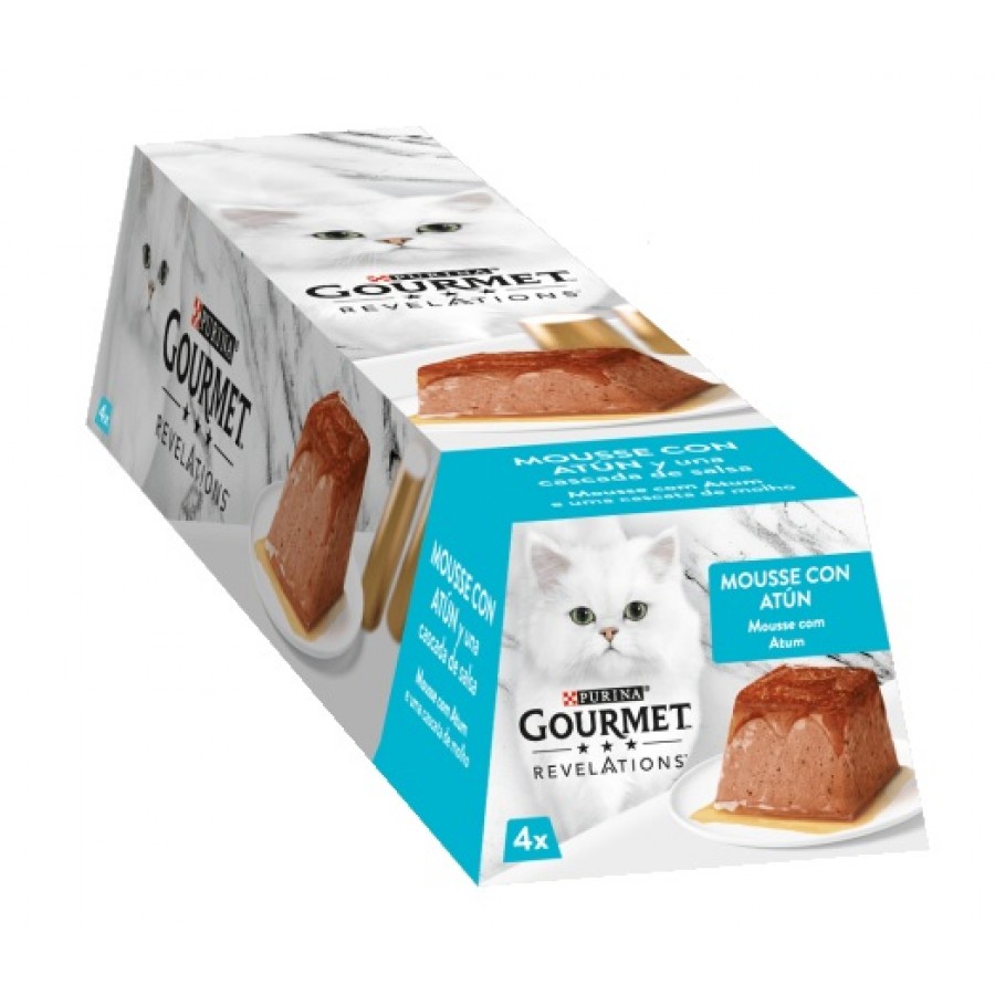 PURINA GATO GOURMET REVELATIONS MOUSSE ATUM (4x57GR) PURINA GATO GOURMET REVELATIONS MOUSSE ATUM (4x57GR)