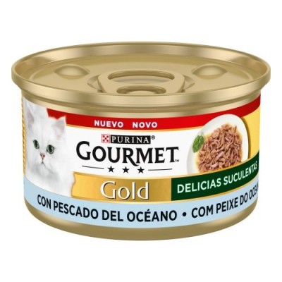 PURINA GATO GOURMET GOLD DELICIAS SUCULENTAS PEIXE DO OCEANO - 85GR