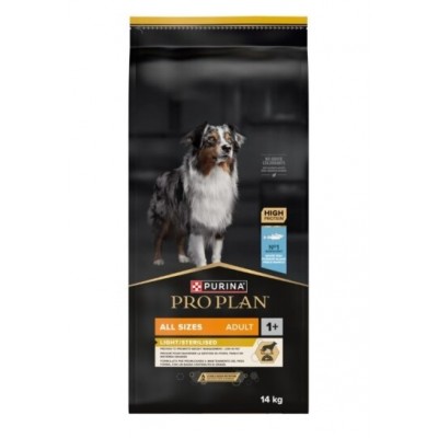 PRO PLAN CAO LIGHT ESTERILIZADO ALL SIZE ADULTO PEIXE DO OCEANO 14KG