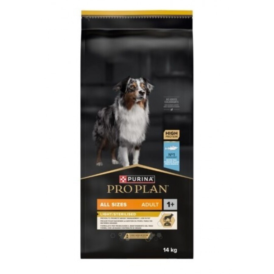 PRO PLAN CAO LIGHT ESTERILIZADO ALL SIZE ADULTO PEIXE DO OCEANO 14KG